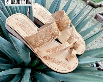 Womens Mexican Sandals, Handmade Leather Huaraches Sandals ,Sandalias Huaraches Mexicanos ,Mexican Leather Shoes, Huarache Mujer DRUZ CLAROS