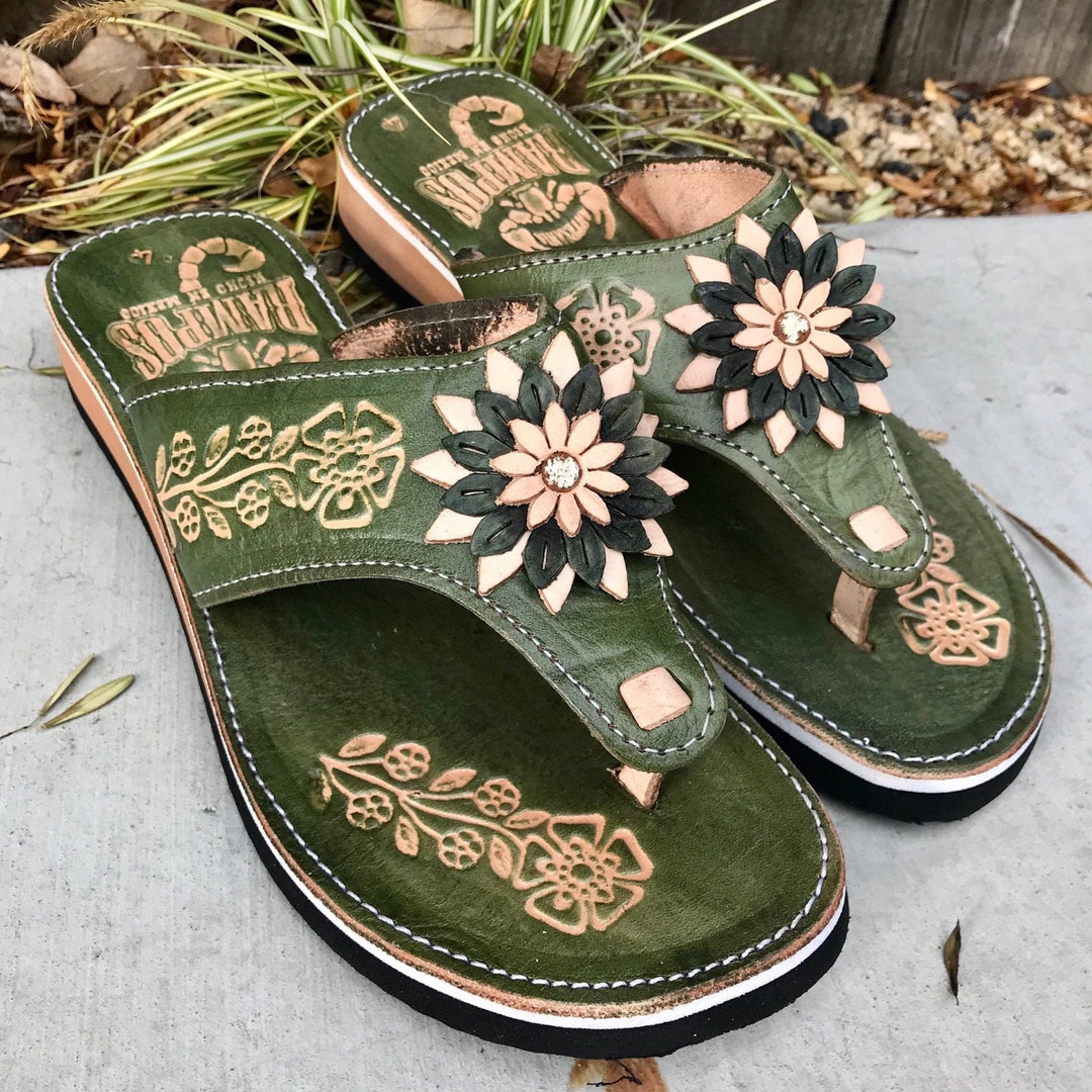 Womens Mexican Handmade Leather Huaraches Sandals Sandalias - Etsy