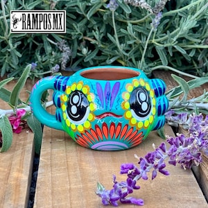 Large Mexican Axolotl Mug Art , Handpainted Axolotl Clay Pottery Handcrafted Coffee Tea Mug , Taza Axolote Barro Ceramica Pintada Mano , Gaza ceramica axolote, axolotl mexican ceramic mug , handpainted axolotl mug , lizard mug. taza pintada a mano ceramica axolote y lagartija , geco mug.