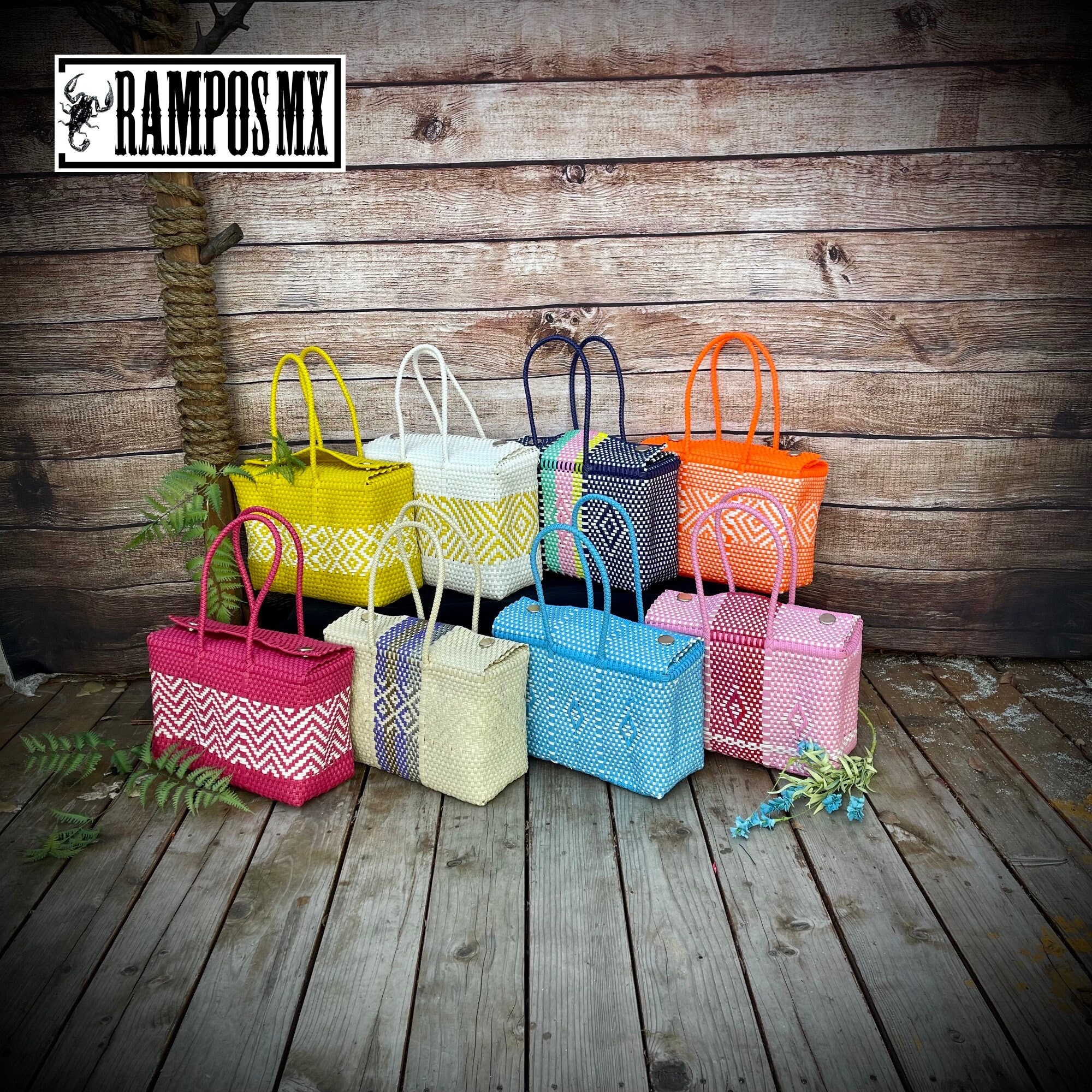 Plástico Reciclado Bolso Tejido Plastico Bolsas Tejidas Bolsos De