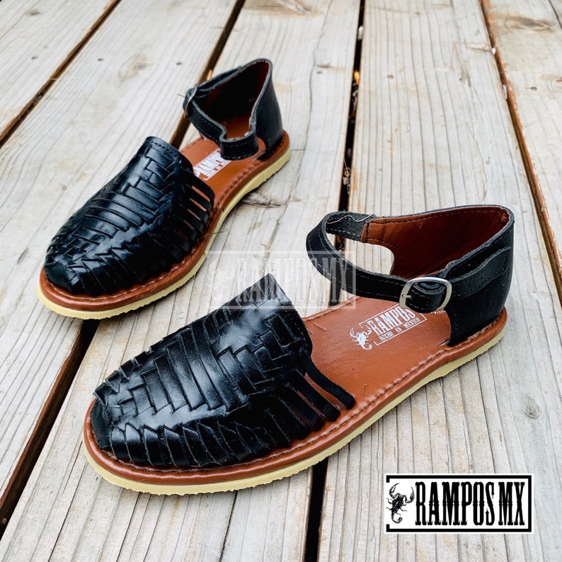 Womens Mexican Sandals Handmade Leather Huaraches Sandals Etsy
