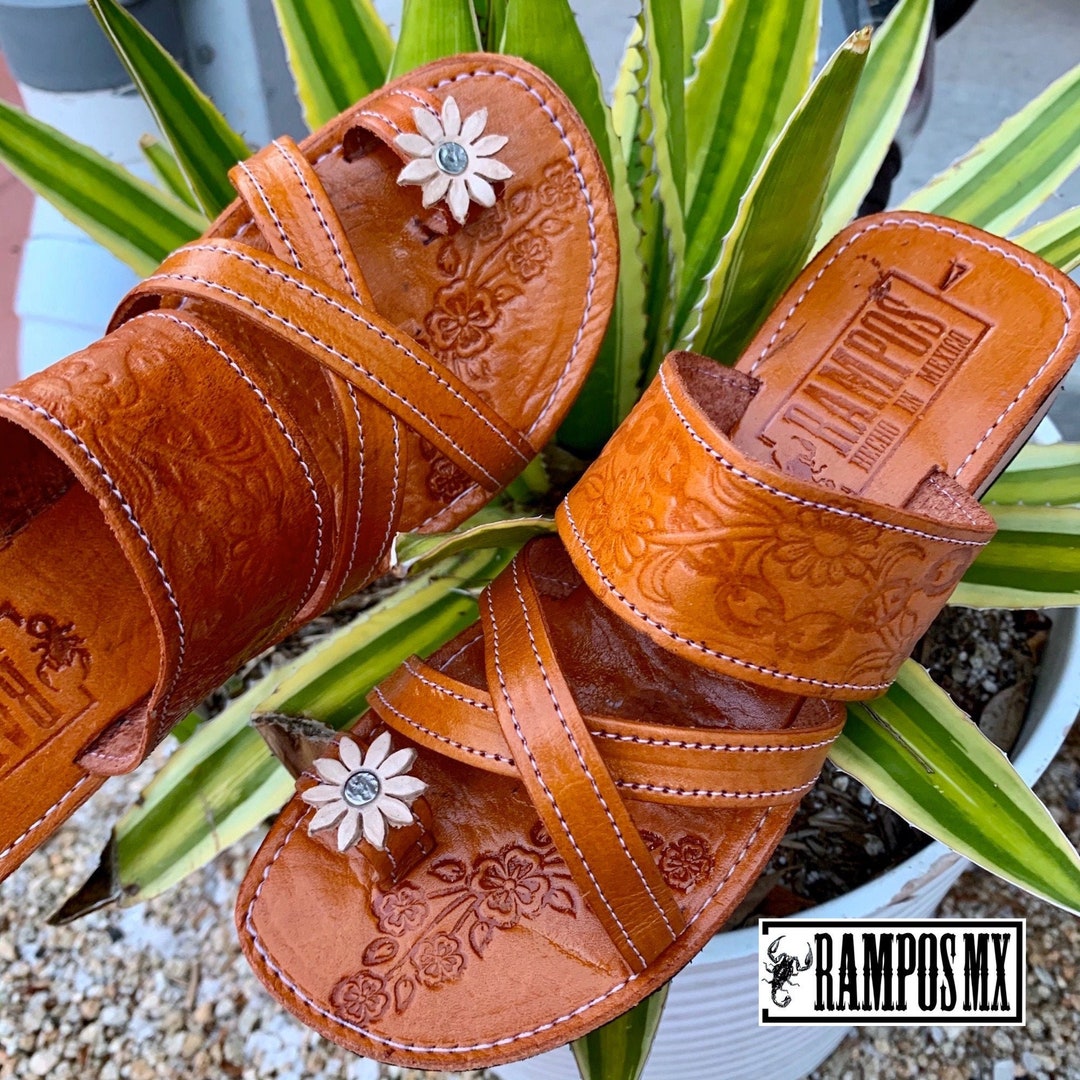 Womens Mexican Sandals Handmade Leather Huaraches Sandals