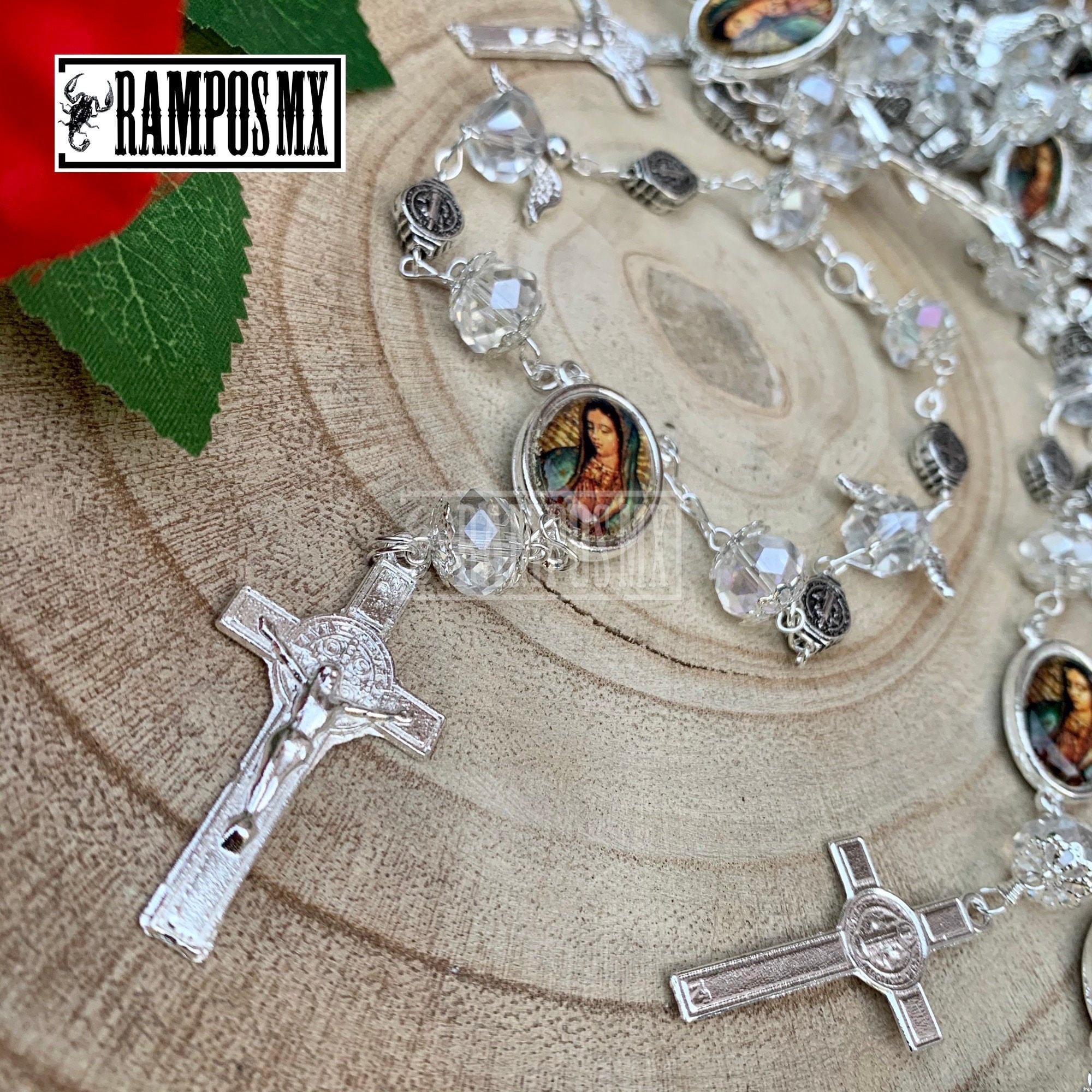 Misterio beaded bracelet, Religious,Virgen de Guadalupe,Metal Mystery with Crystal,St Mary of Guadalupe,Mexican Handmade bracelet, Brazalete