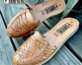 Womens Mexican Sandals, Handmade Leather Huaraches Sandals ,Sandalias Huaraches Mexicanos,Mexican Leather Shoes,Huarache Mujer NIKKI TAN