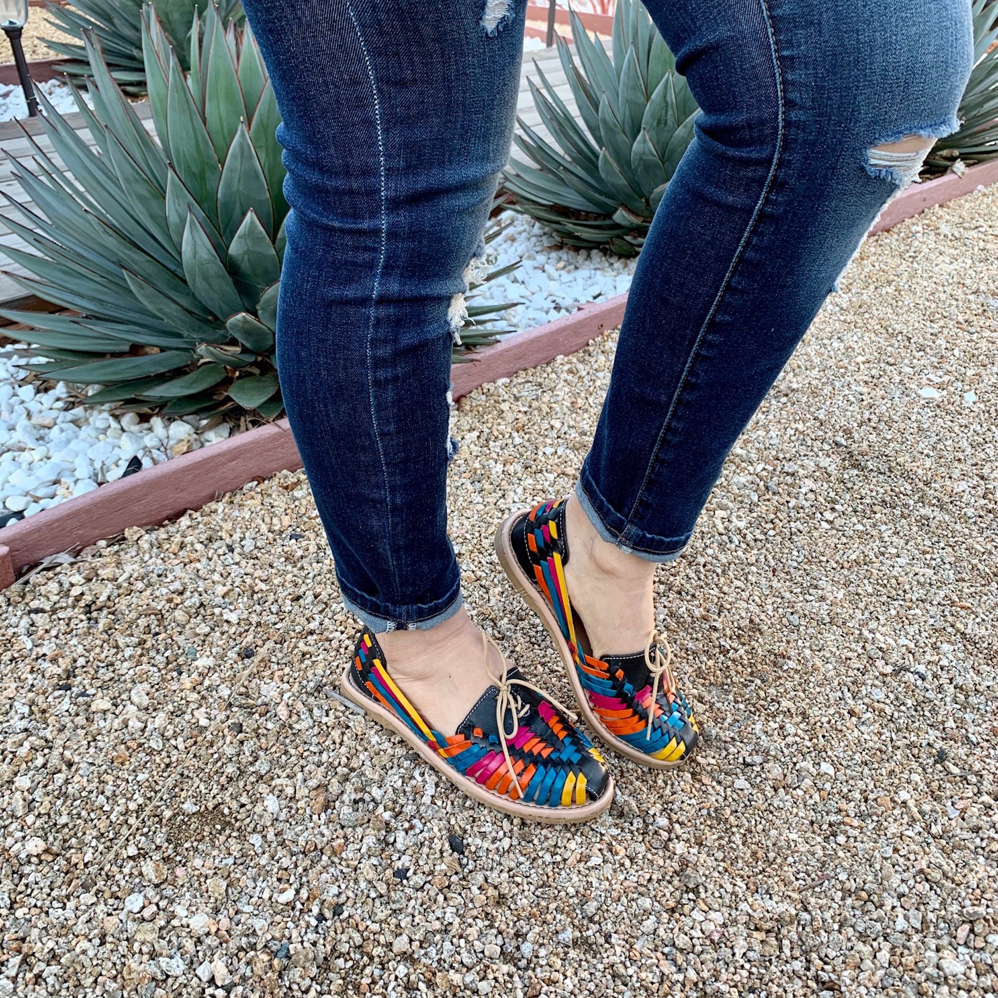 Womens Mexican Handmade Leather Huaraches Sandals Sandalias - Etsy