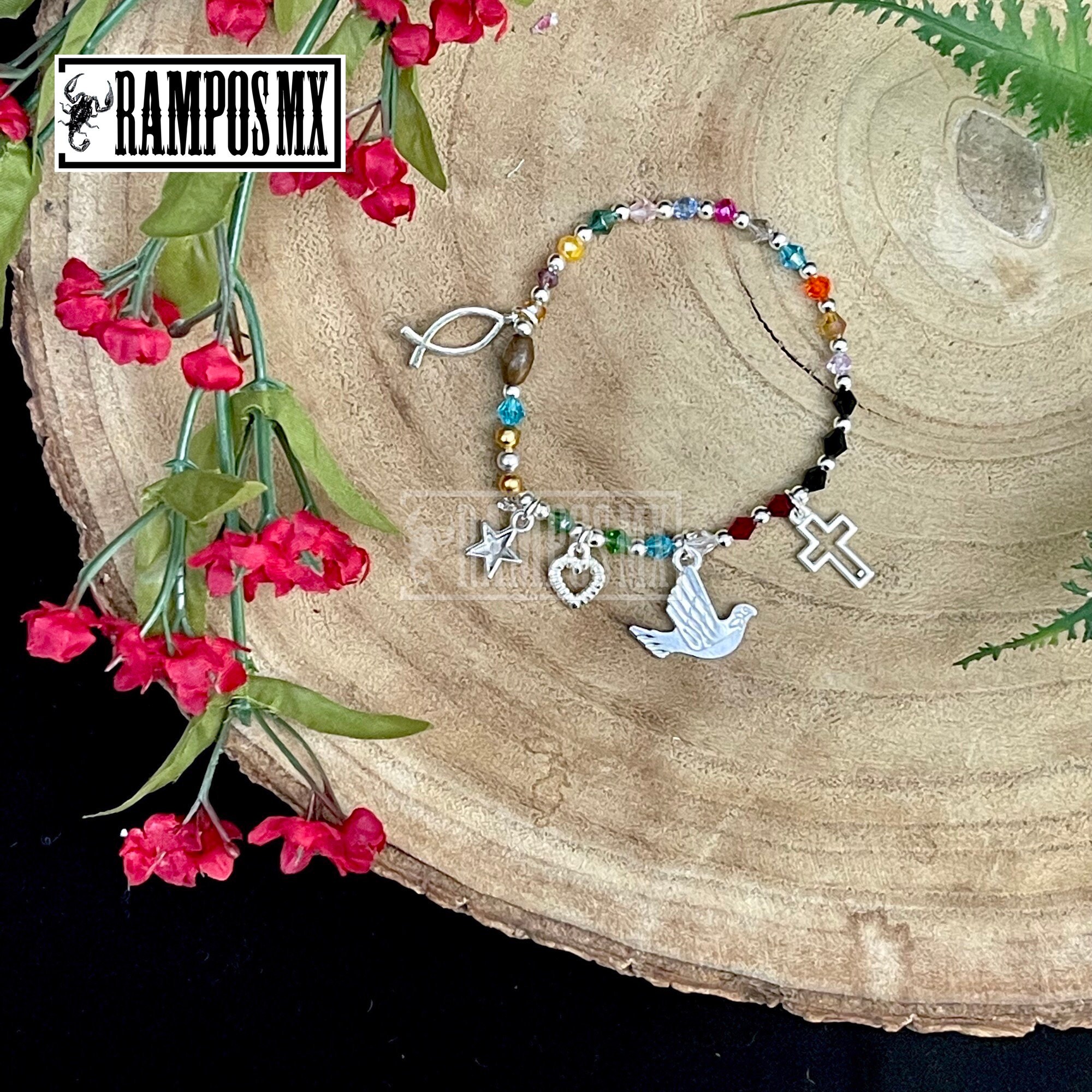 Mexican Religious Symbolic charm Metal braided Etsy