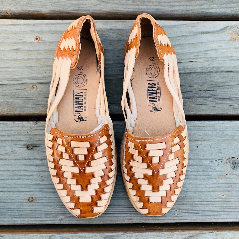 Womens Mexican Sandals Handmade Leather Huaraches Sandals Etsy