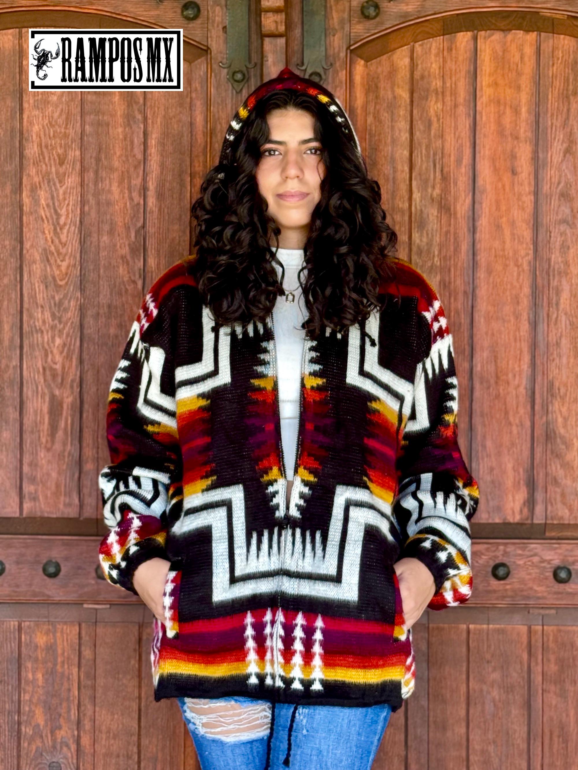 Mexican Unisex Hoodie Sweater ,men Sweater Zipper , Boho Sweater 