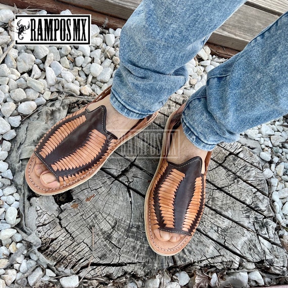 Mens Mexican Handmade Leather Sandals, Men Mexican Huaraches  display picture 2