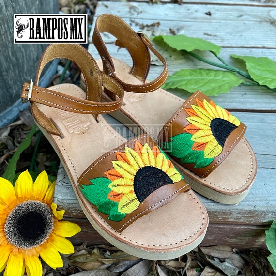 Womens Mexican Sandals Handmade Leather Huaraches Sandals
