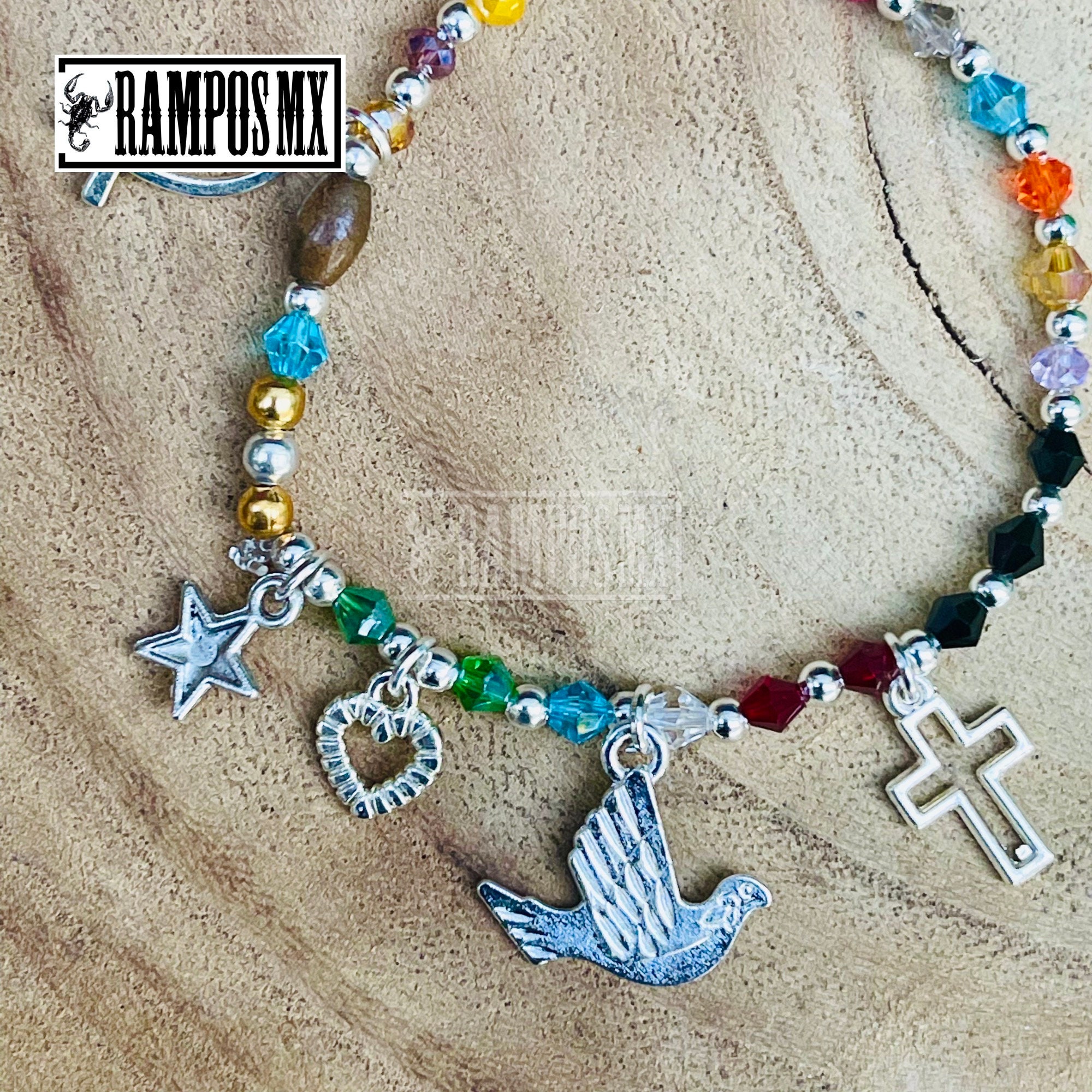 Mexican Religious Symbolic charm Metal braided Etsy