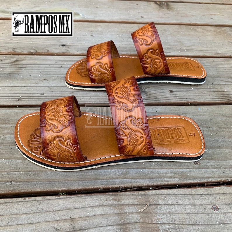 Sandalias Piel Mujer Mexicano Sahuayo Mexico Dos Troque Sombra Womens Mexican Sandals,Handmade Leather Huaraches Sandals
