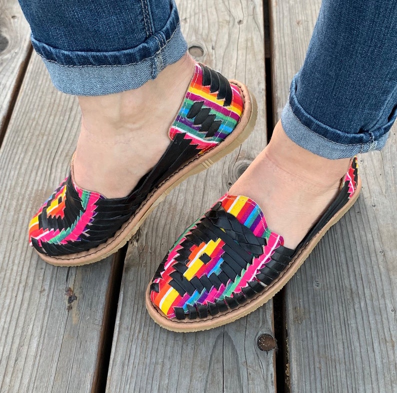 mexican sandals black