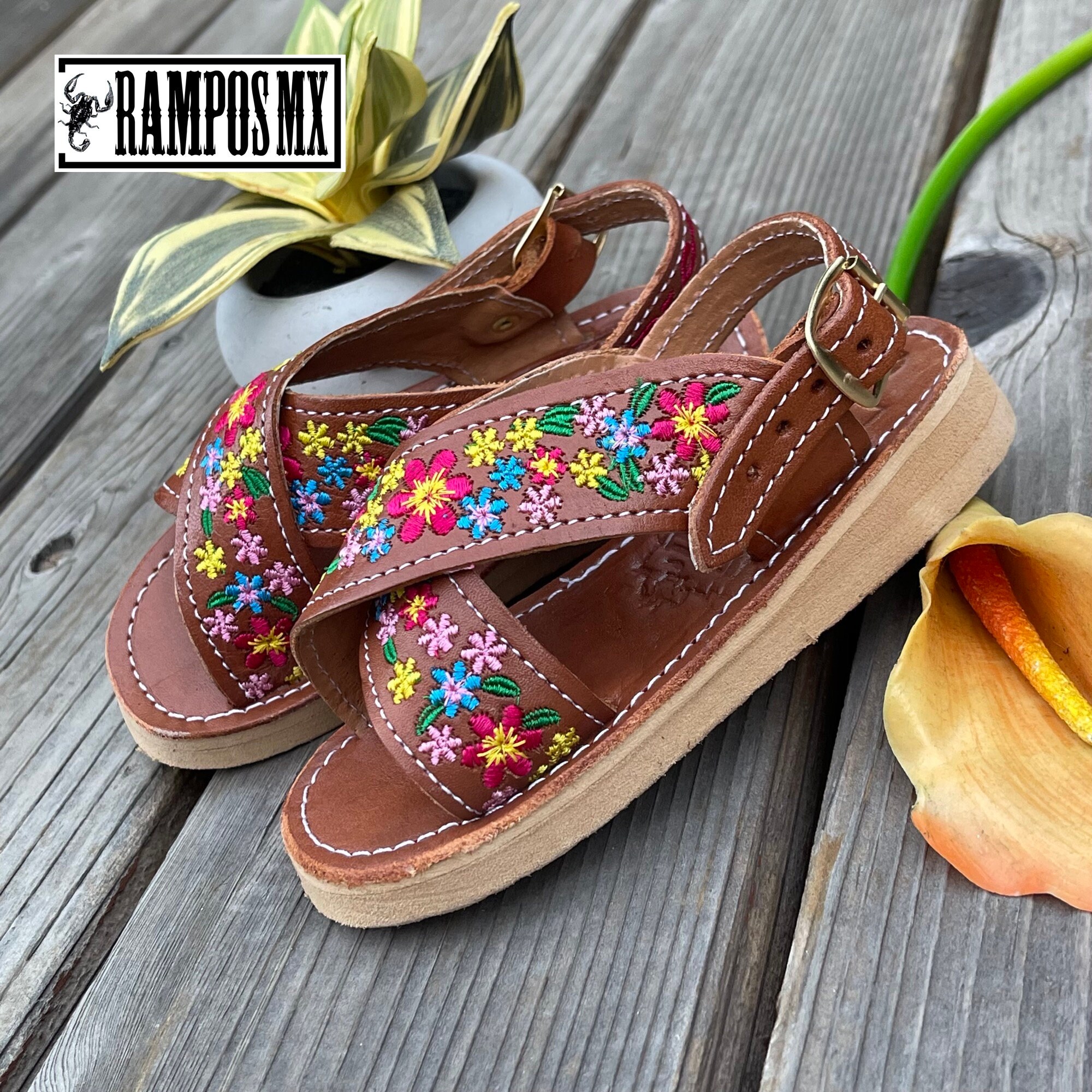 Brown all leather handmade sandals-12/13 Origin® Built By Freedom™ Flop Leather Sandal – ORIGIN main image 3