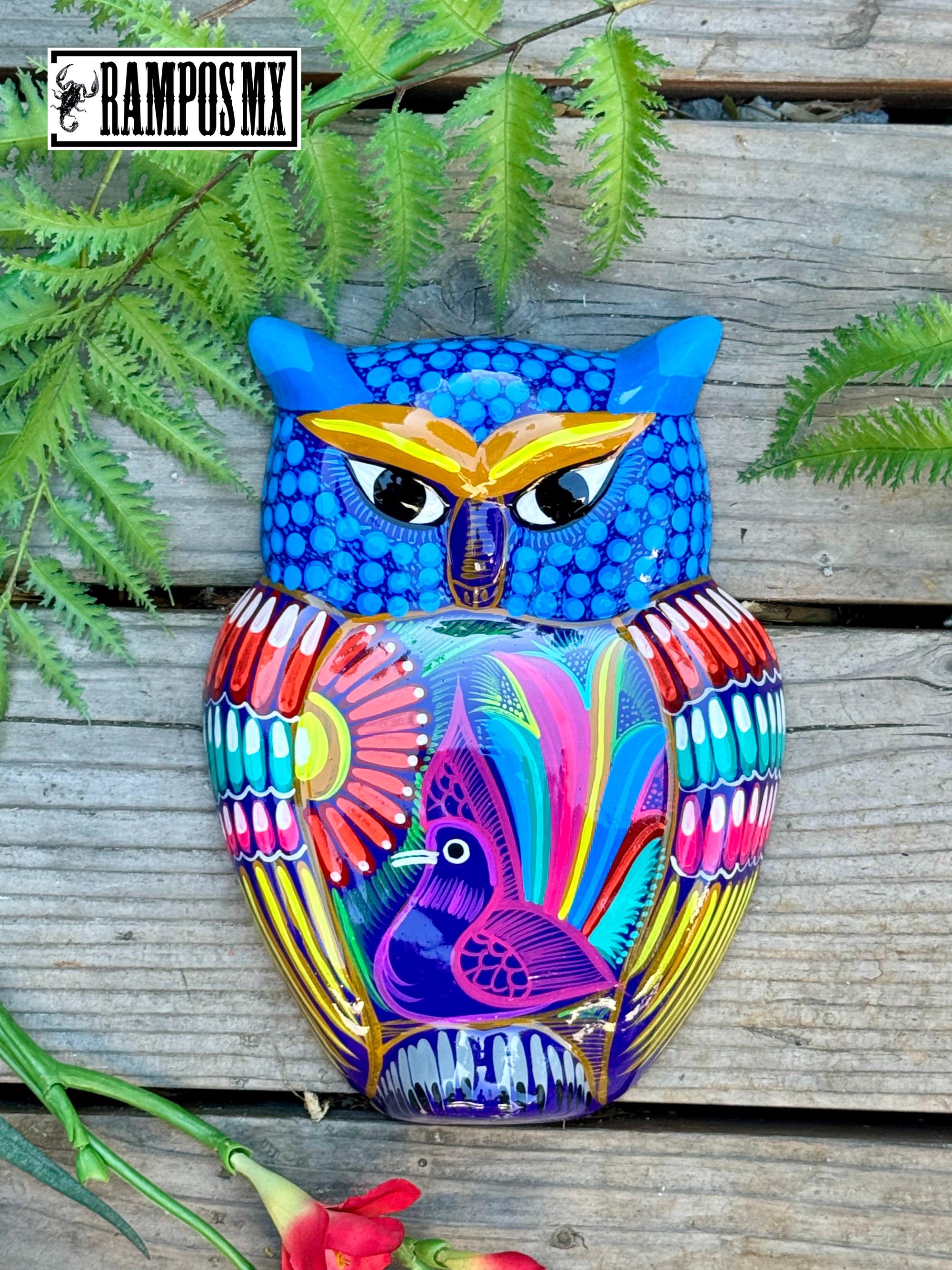 Large Owl Beautiful Mexican Ceramic, Decorative Owl and Wall Decor