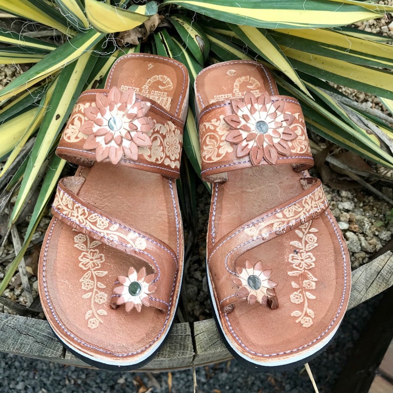 Artisanal Mexican Sandals Leather Natural 603389 main image 0