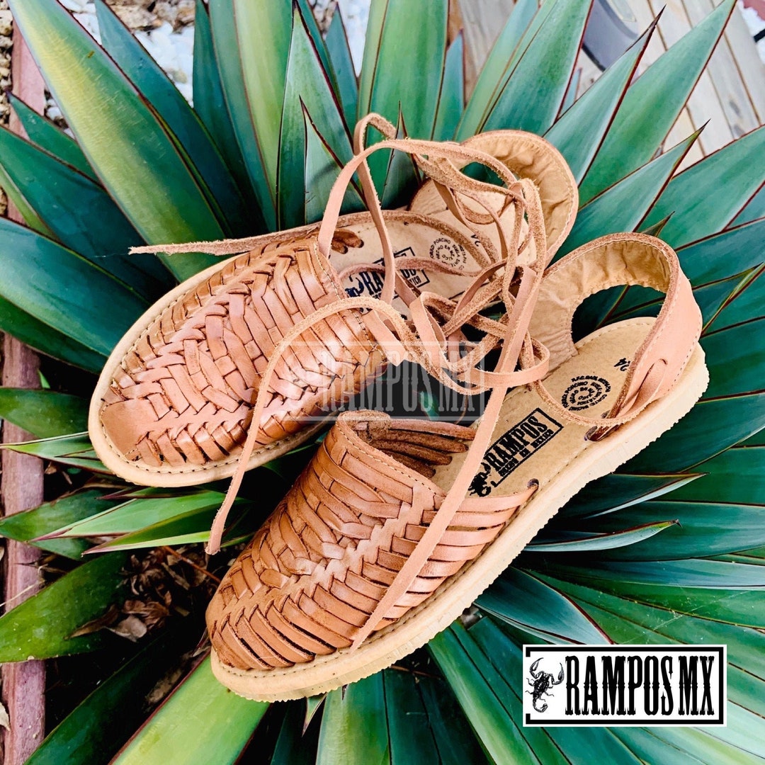 Womens Mexican Sandals, Handmade Leather Lace up Sandals Huaraches