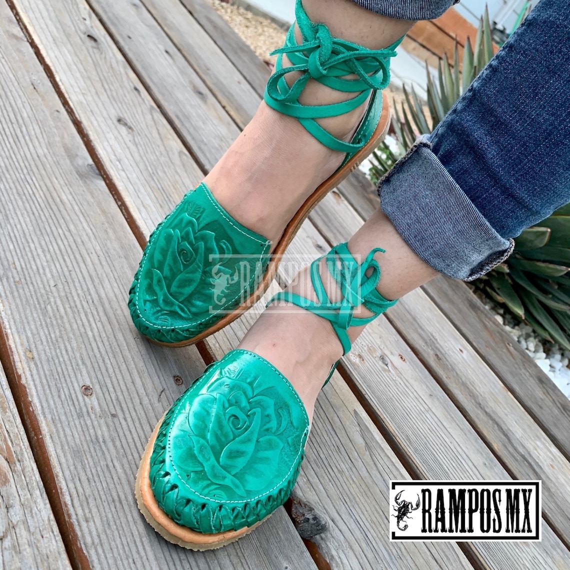 Mexican Artisanal  Sandals Leather Black 601937