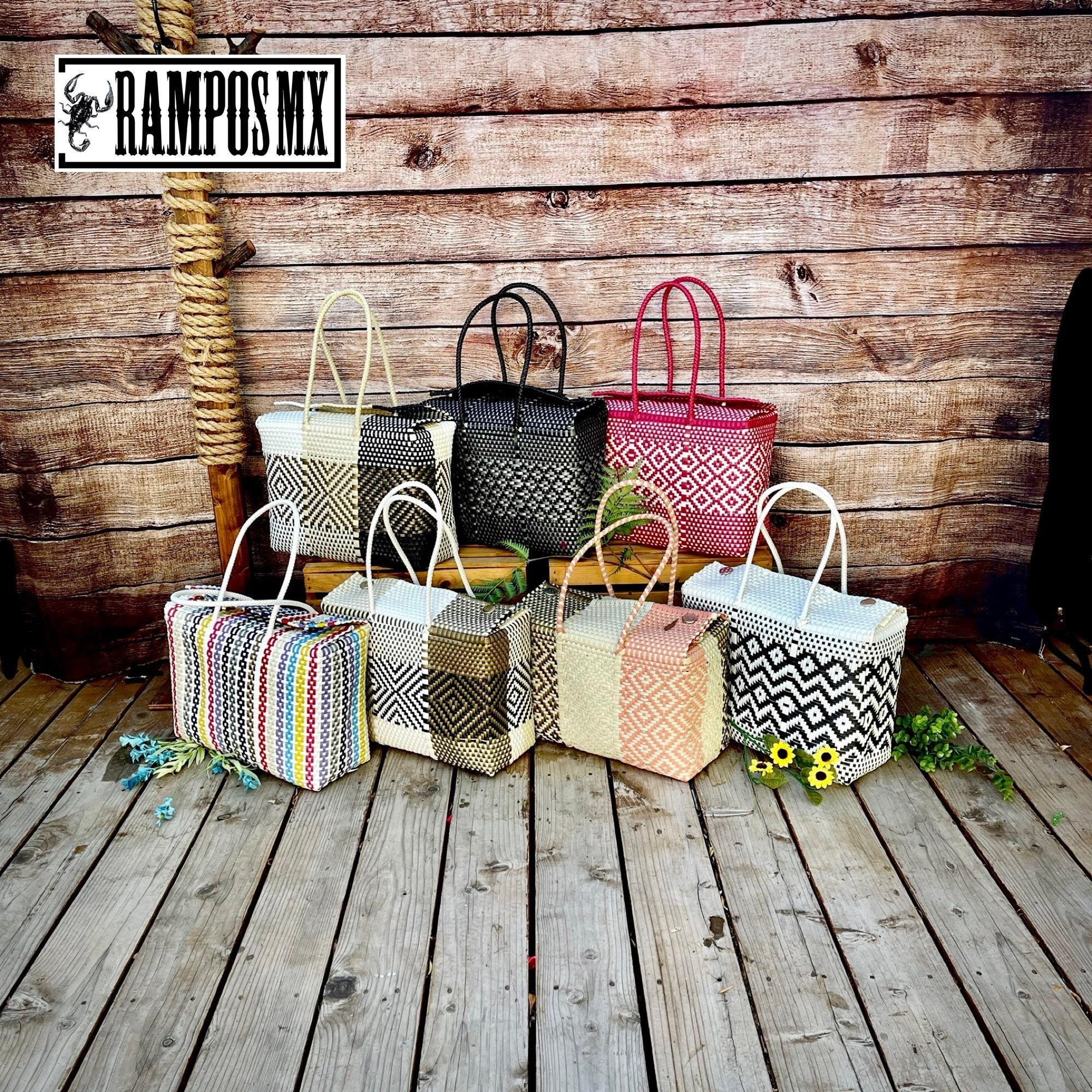 Recycled Plastic Woven Bags From Mexico Etsy