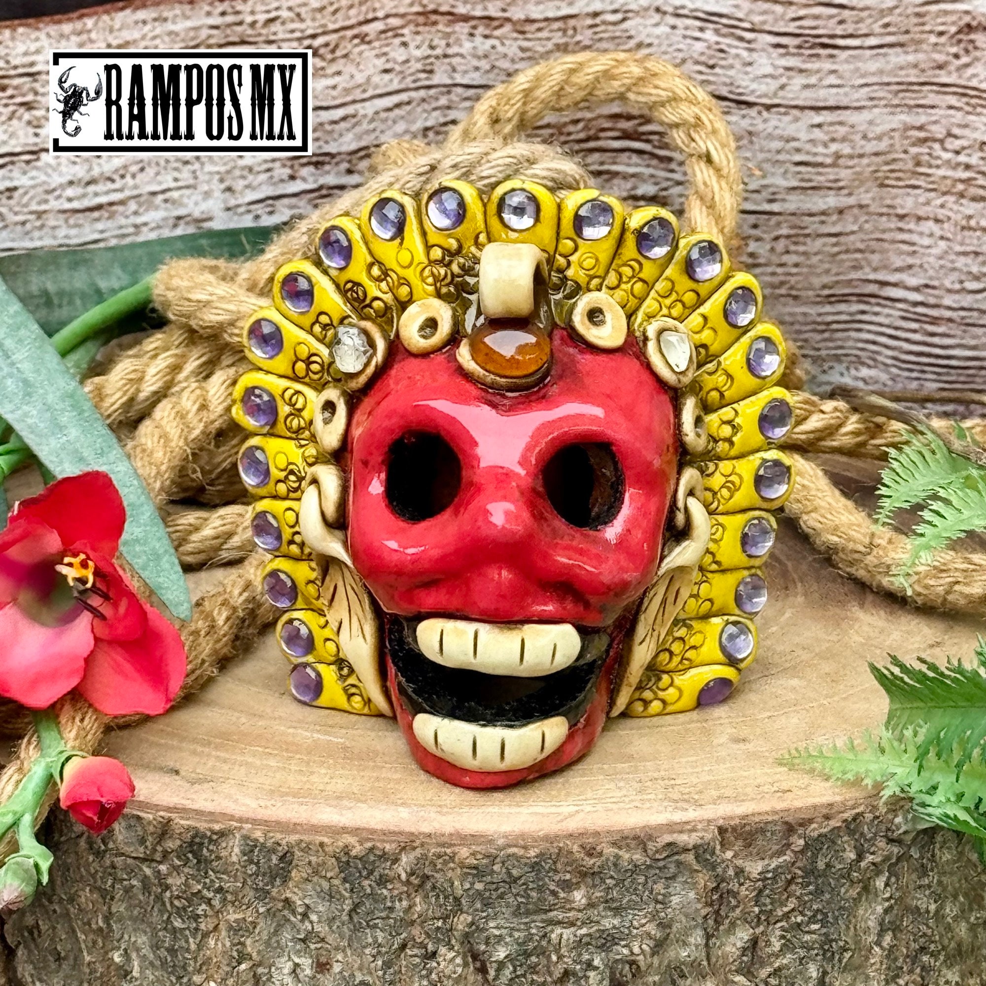 Fischietto della morte, fischietto della morte azteco messicano, Silbato de la Muerte, fischietto della morte del guerriero azteco, strumento terrificante - Italia