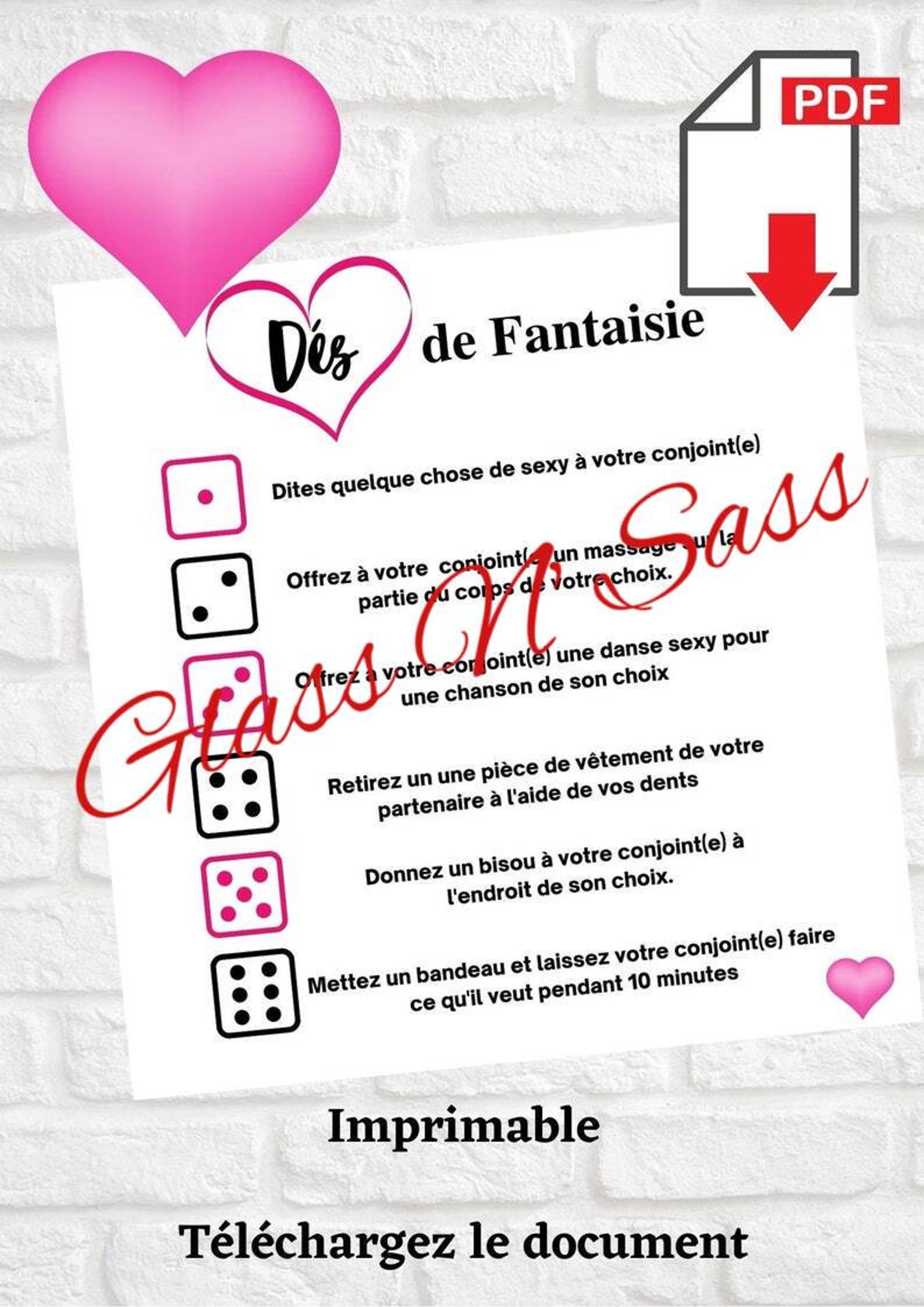 Jeu De Dés Sexy, Jeu Pour Adultes, Saintvalentin, Jeu De Nuit, Jeu Pour Couples, Jeu Sexy, Jeu