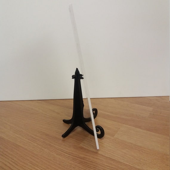 Decorative Black Acrylic Easel Stand For Party Signage Table Centrepiece