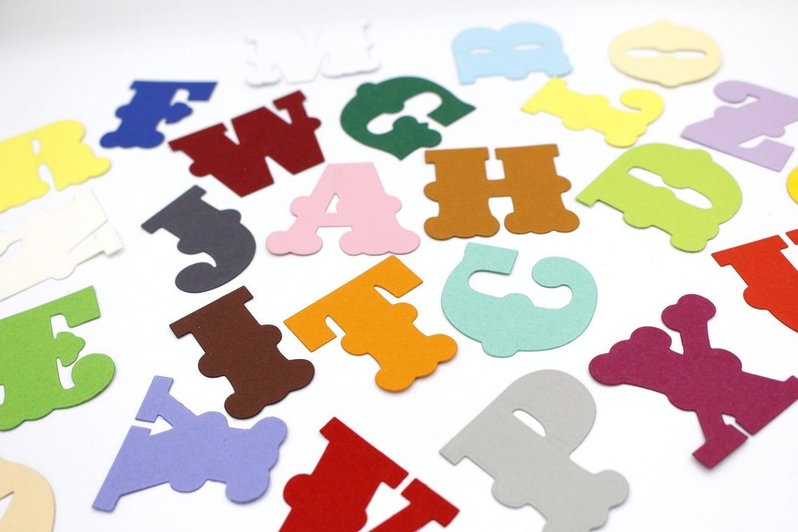 Set Alphabet Letters Paper Scrapbooking Craft material Etsy