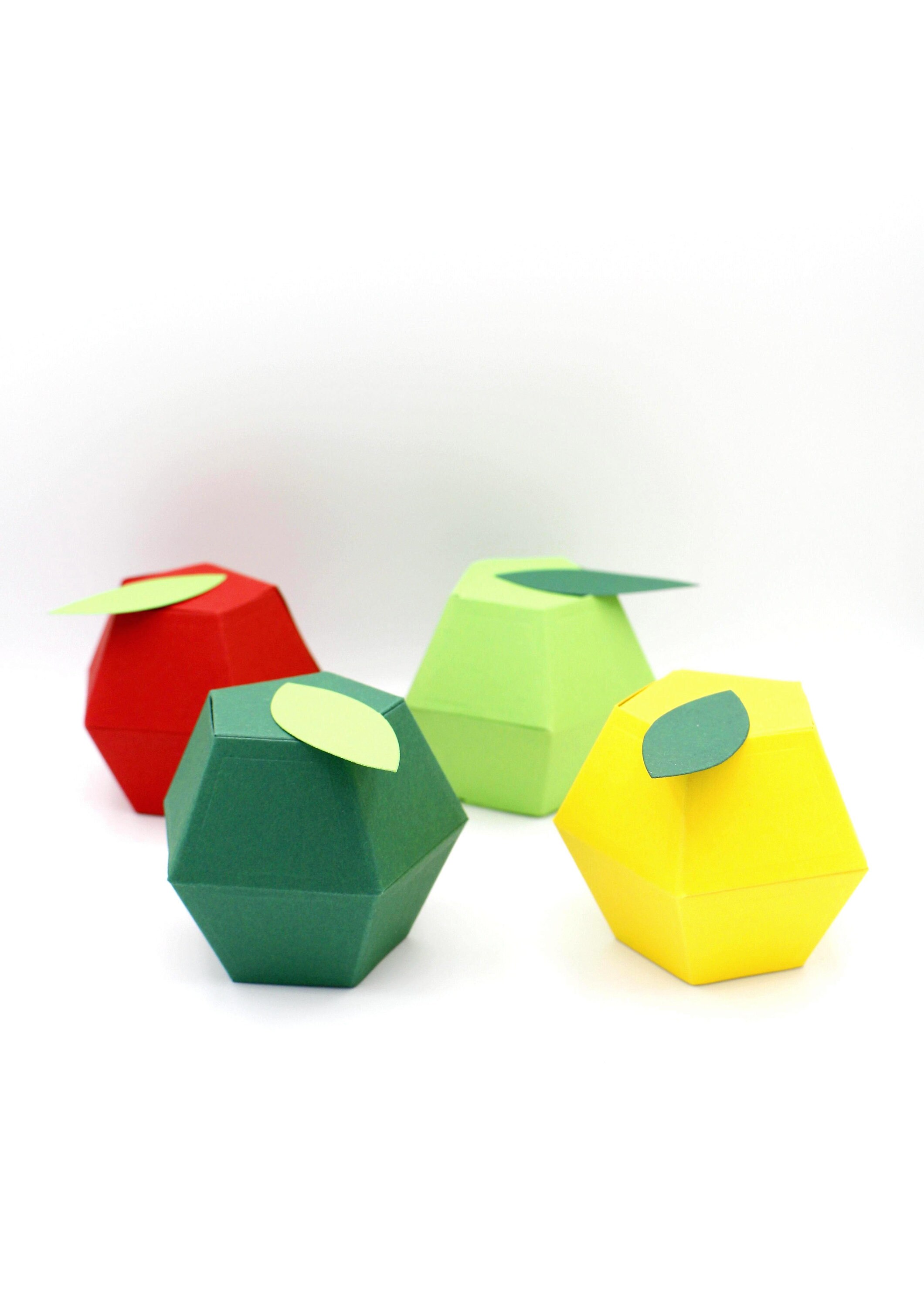 Set apple gift boxes 10 party boxes favor guest gift box Etsy