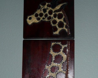 3 panel Giraffe