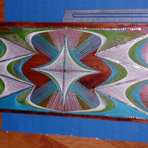 Rectangle geometric design with accented ends