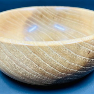 Homemade hickory bowl turned on a lathe image 5