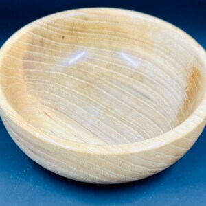 Homemade hickory bowl turned on a lathe image 2