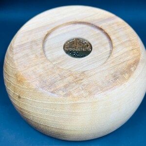 Homemade hickory bowl turned on a lathe image 6