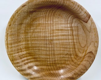 Figured maple turned small plate