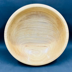 Homemade hickory bowl turned on a lathe image 1