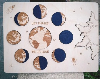 “The phases of the moon” wooden puzzle