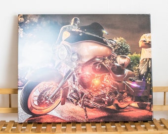 Motorcycle Canvas Art -- Harley