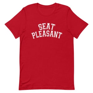 Seat Pleasant - White Text - Soft Short-Sleeve Unisex T-Shirt