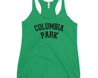 Columbia Park - Women's Racerback Tank - Black Text