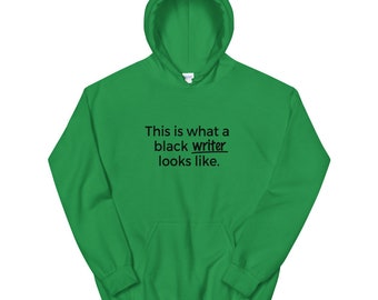 Black Writer, black text - Unisex Hoodie