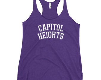 Capitol Heights - Women's Racerback Tank - White Text