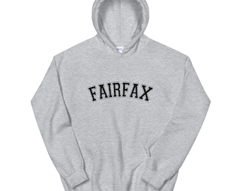 Fairfax - Black Text - Unisex Hoodie