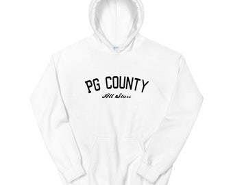 PG County - Black Text - Unisex Hoodie