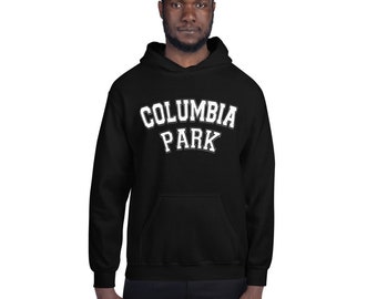 Columbia Park Unisex Hoodie - white text