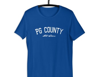 PG County - White Text - Soft Short-Sleeve Unisex T-Shirt