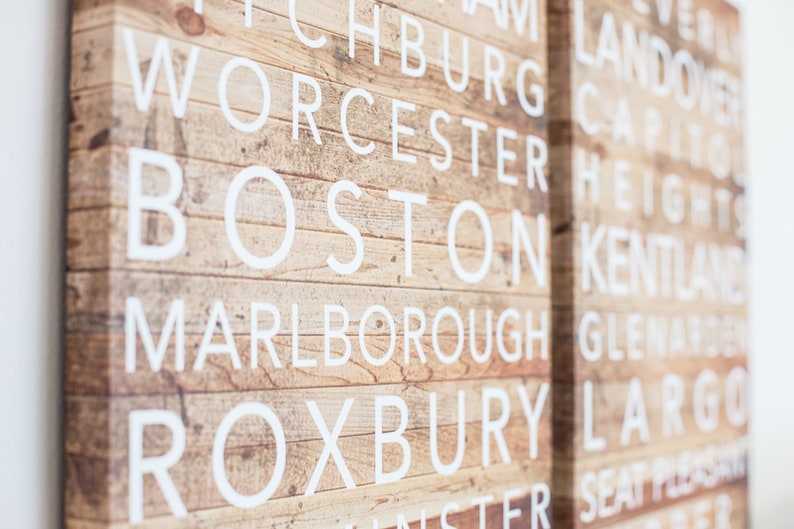 Custom Text Canvas Art Beautiful Wall Poster Hometown | Etsy