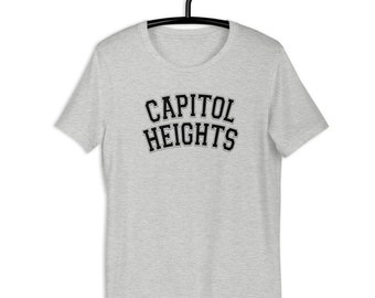 Capitol Heights - Black Text - Soft Short-Sleeve Unisex T-Shirt