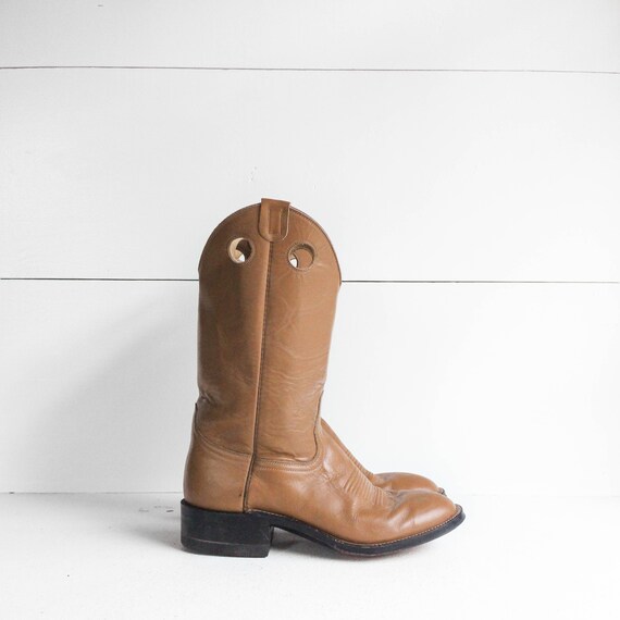8 D | Mannen Laramie Tan Buckaroo Western laarzen ronde teen 8 D | Mannen Laramie Tan Buckaroo Western laarzen ronde teen