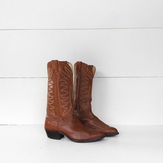 8 D | Men's Nocona Cowboy Boot Brown Leather Weste