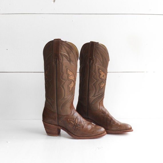 Capezio Butterfly Boots Brown Western Inlay Boots